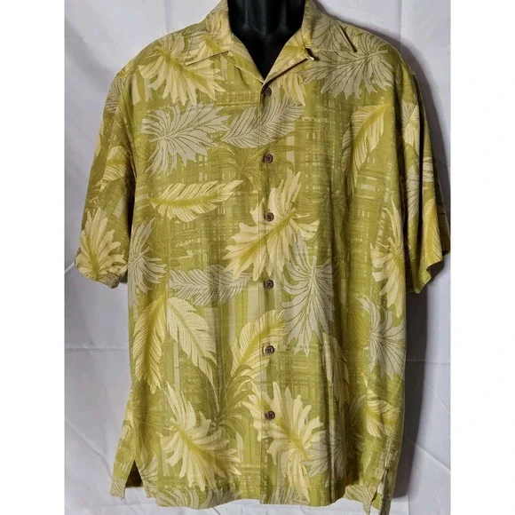 TOMMY BAHAMA Hawaiian Shirt 100% Silk Multi Color Floral Men's Size Large - Picture 2 of 11
